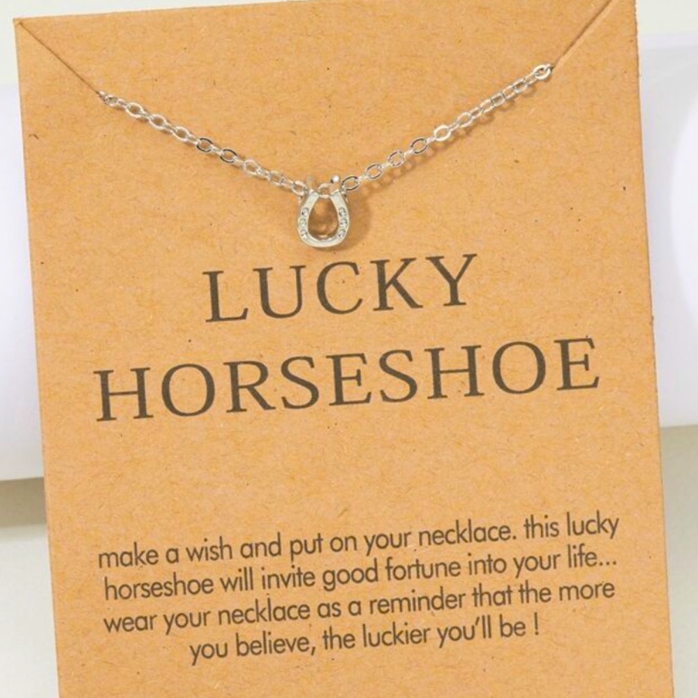 Silver Lucky Horseshoe Necklace